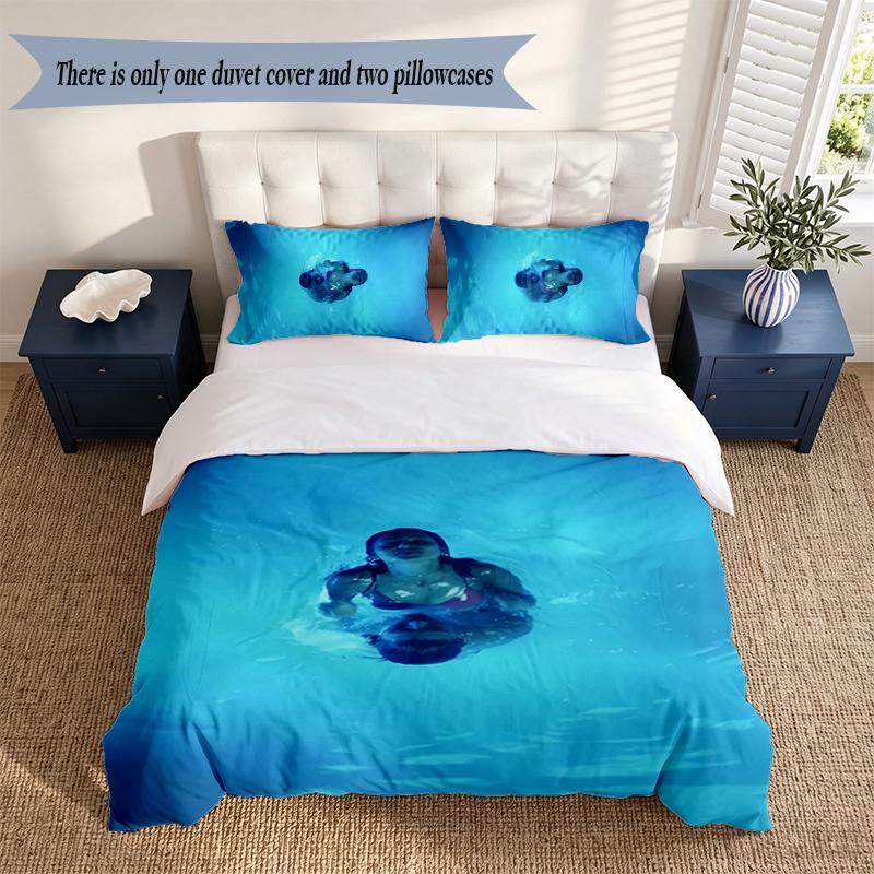 Euphoria 3‑Piece Bedding Set Soft Microfiber Duvet Cover Pillowcases Comfortable Bed Linen for Bedroom Decoration