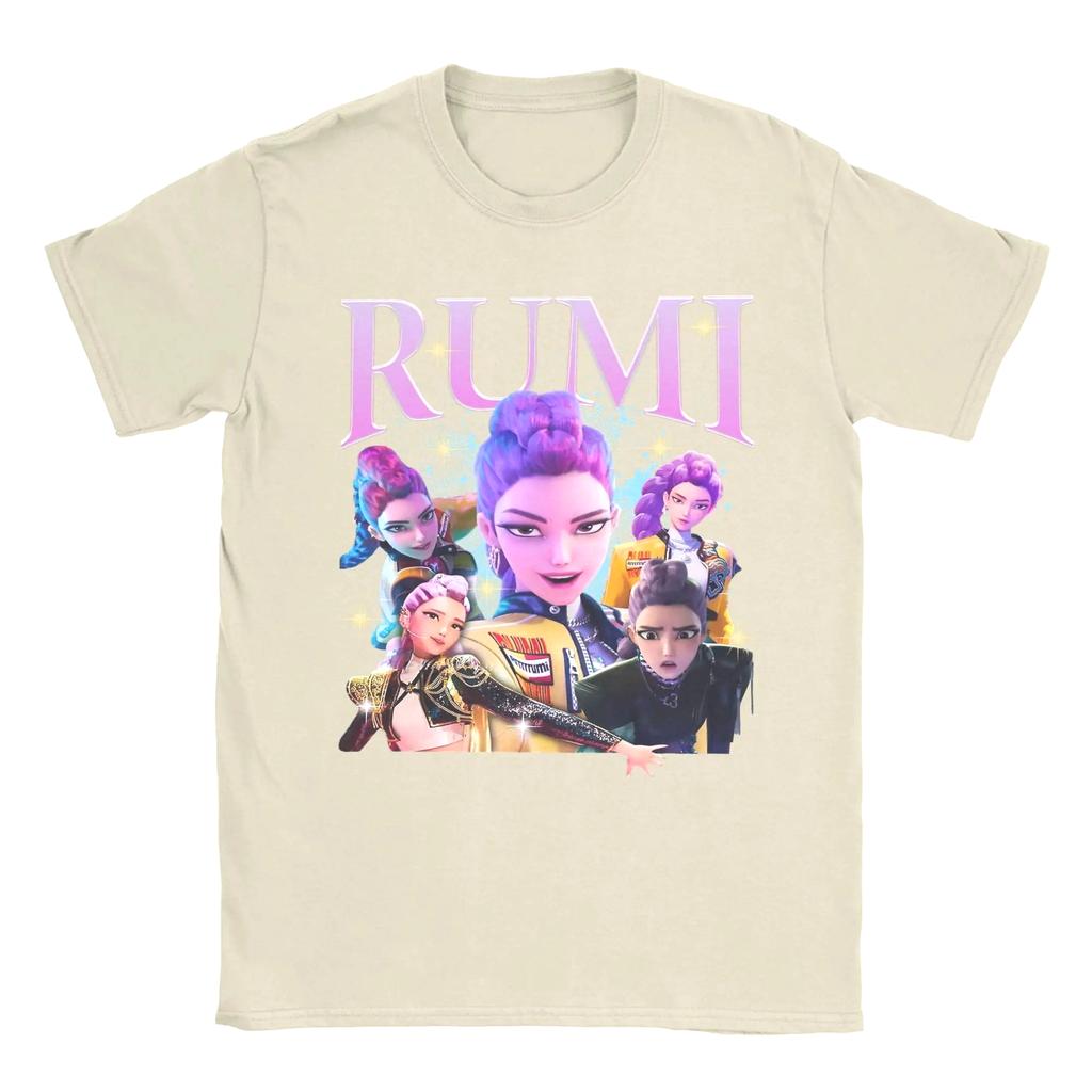 Rumi K-pop Demon Hunters Huntrix 90s T-Shirt Women Novelty Tee Shirt Crew Neck Short Sleeve T Shirt Gift Idea Clothes