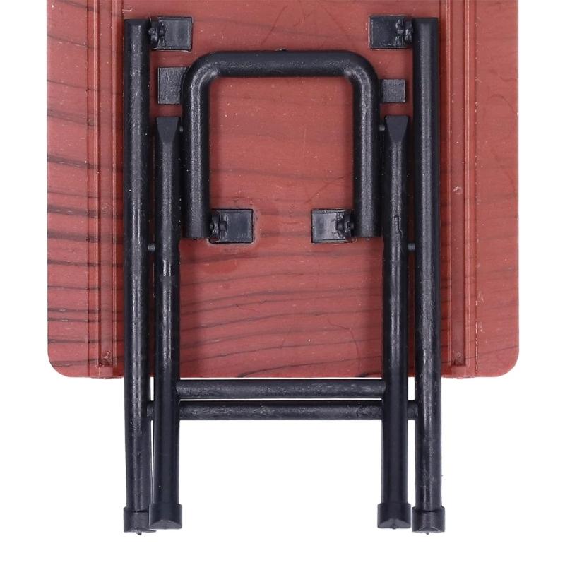 Складной миниатюрный набор стола и стульев, реалистичные аксессуары для кукольных домиков 1/12 с детализацией