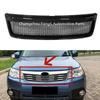 Черная решетка радиатора с текстурой под карбон и сотовым рисунком для Subaru Forester 2009-2013