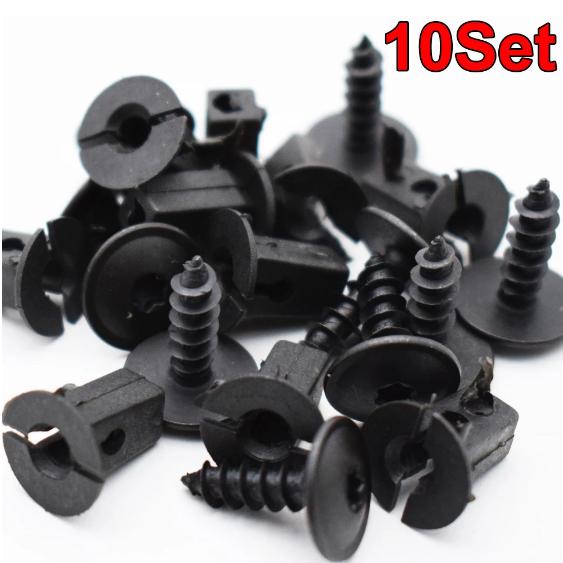 10 компл., зажимы для крепления брызговика, винты, фиксатор для Volkswagen VW Passat B5 B6 B7 CC Golf MK6 Tiguan Touran Polo