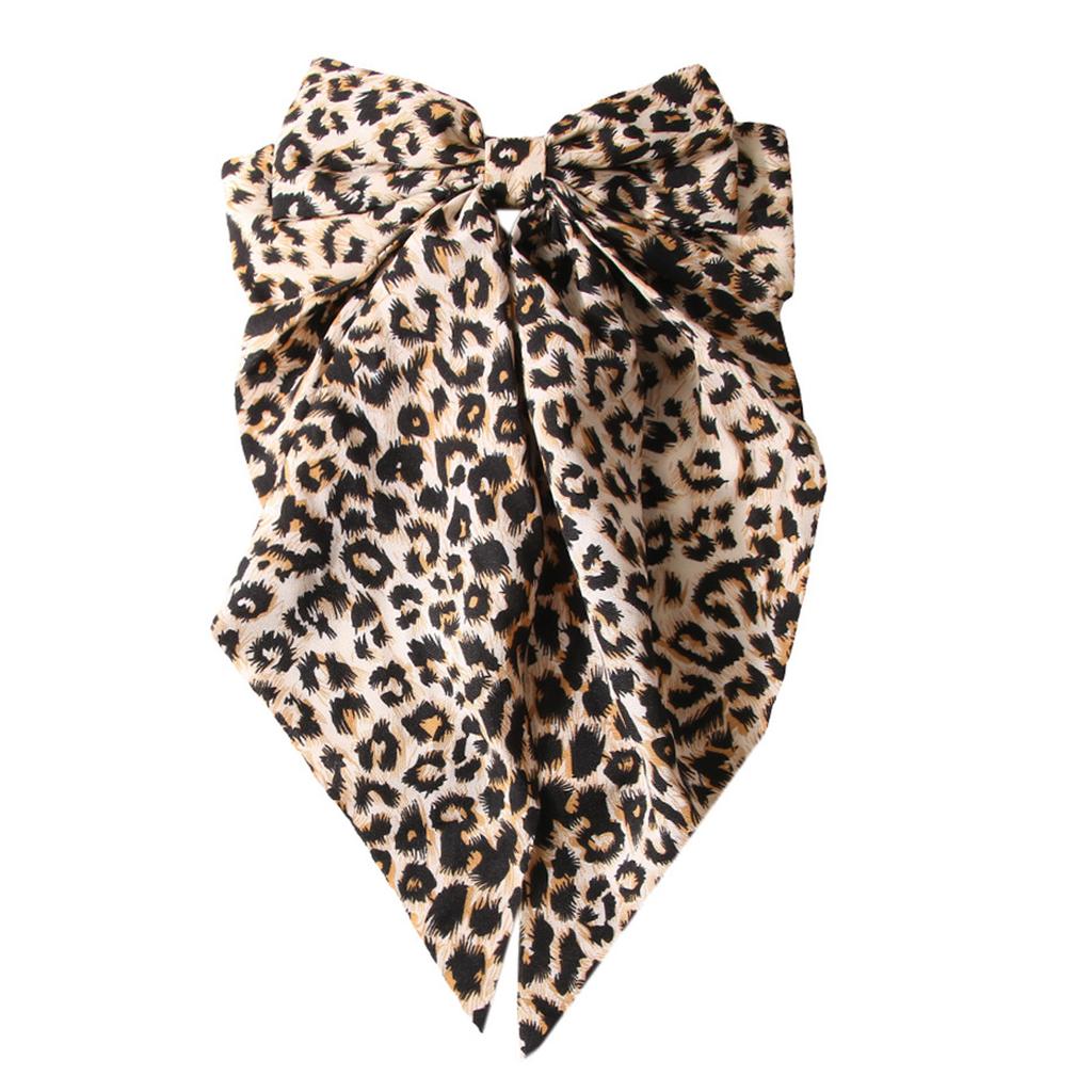 Leopard Print Hair Clip Barrette Sweet Christmas Flat Clip Hairpin Christmas Elegant Hair Clip for Bunches