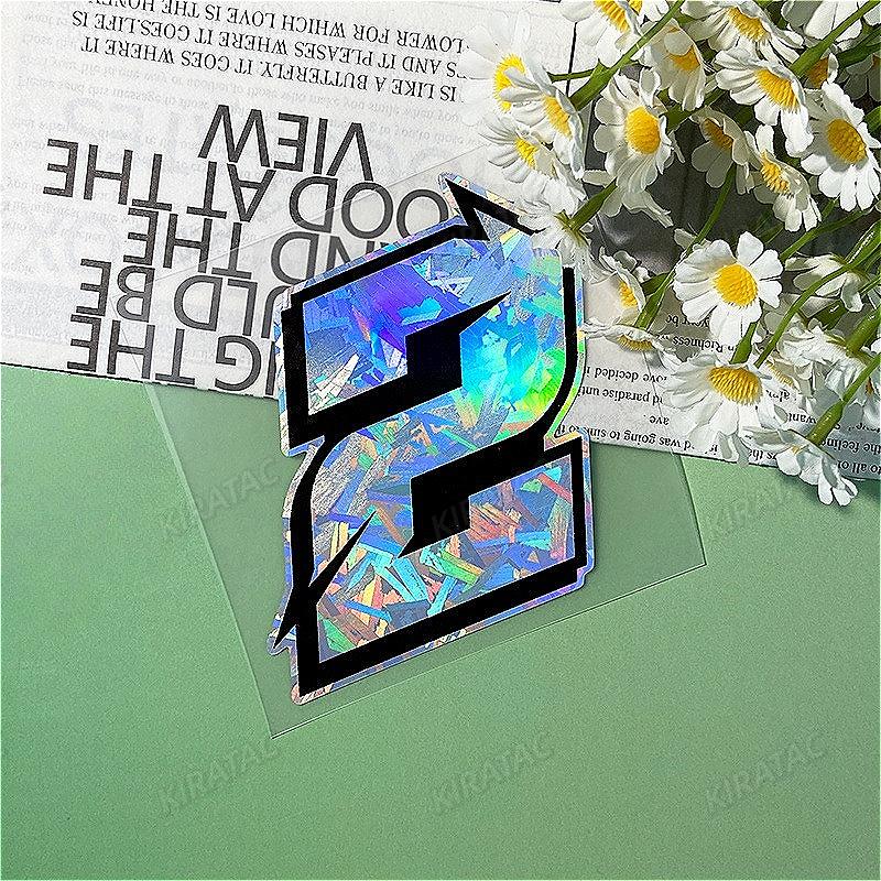 1PC Holographic Carbon Arabic Numbers Motorcycle Sticker Waterproof for Scooter Motorbike Front Fairing Bicycle Vinyl Decals