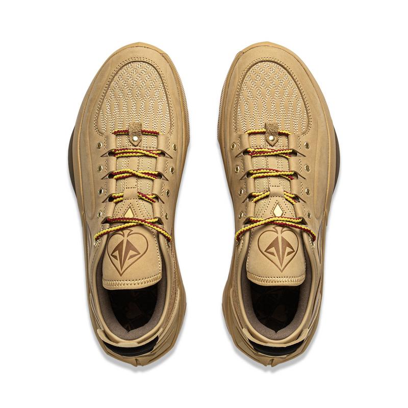 Li Ning JB3 Амортизация Скользкие Устойчивые к истиранию Покрытие Защита от переворачивания Низкие Баскетбольные кроссовки Мужские Льняные ABAU107-6