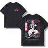 Manga Demon Slayer Akaza Japanese Graphic T-shirt Men Women College Trend Parent Cosplay Anime Summer Short Sleeve Tops Tees