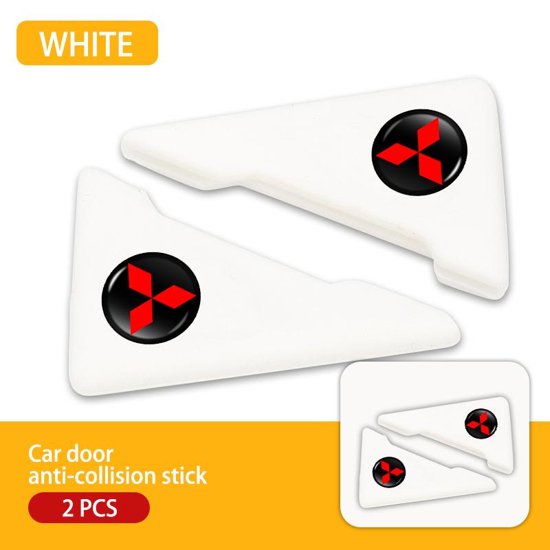 cxytvd1 For Mitsubishi 2Pcs Car Door Corner Cover Anti-Scratch Protection Sticker Auto Accessories Outlander Pajero Sport Lancer EX ASX