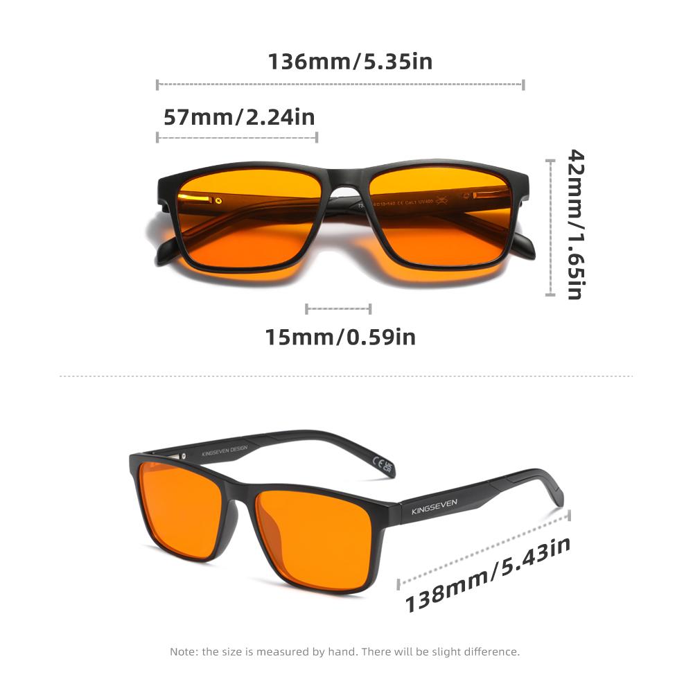 Kingseven Blue Light Blocking Glasses Ultralight Men/Women Phone Computer Eyewear Rectangle Anti-Blue Ray Optical Eyeglasses