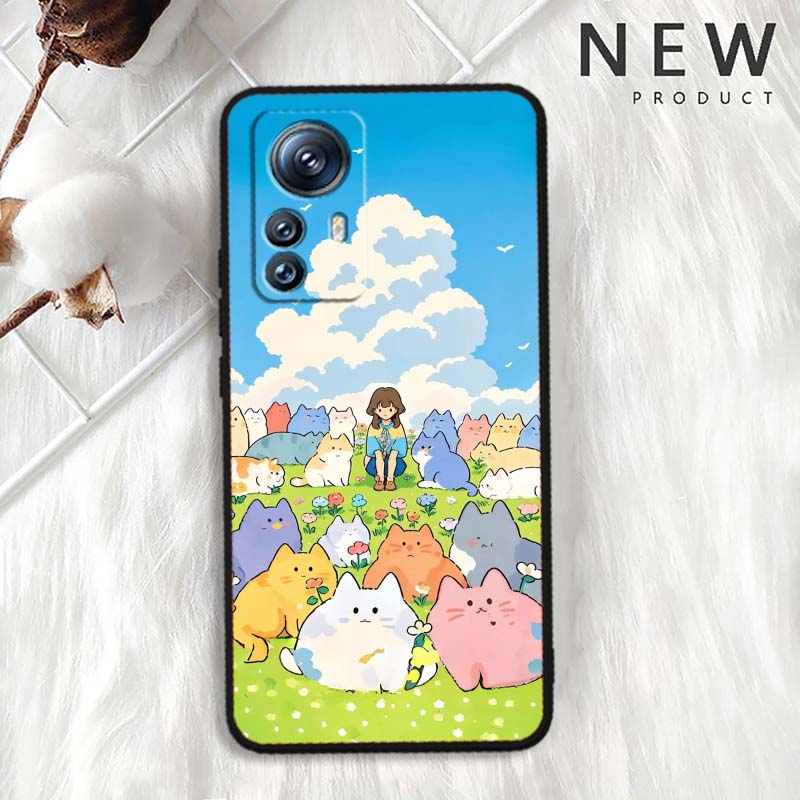 Мультяшный Аниме Капибара Арт Для Xiaomi Mi 15 14 13 13T 12 12T 12S 11 11i 11T Pro Ultra Lite 5G Черный Мягкий Чехол для Телефона