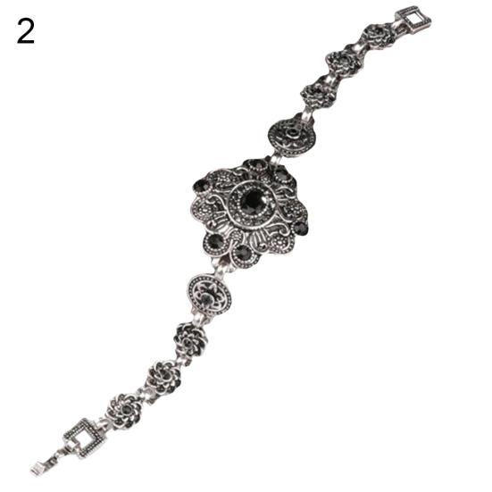 Винтажный цветок, искусственный драгоценный камень, браслет, вечерние ювелирные изделия, женский подарок на день рождения