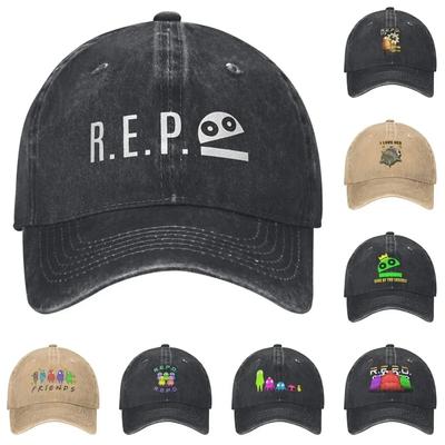R.E.P.O Король Неудачников Бейсболки Повседневные Потертые Джинсовые Стиранные Горячая Игра Repo Робот Головной Убор Для Улицы Неструктурированная Кепка