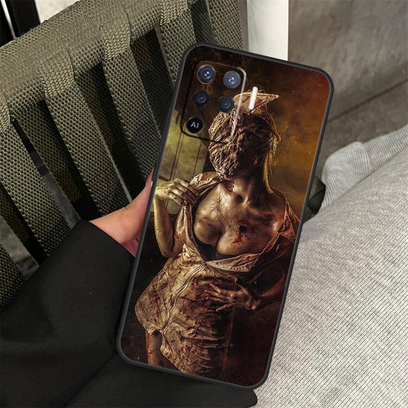 Чехол-медсестра из Silent Hill для Oppo A58 A18 A38 A78 A98 A17 A77 A80 A40 A60 A16 A76 A96 A74 A94 A54 A15 A57S