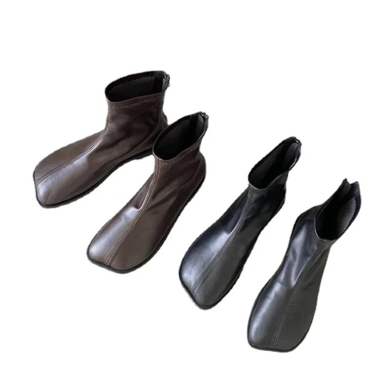 Woman Elastic Boots Fashion Ladies Thick Bottom Ankle Luxury Designer Female Boots Nre Autumn Winter Women's Chelsea Boots 2024