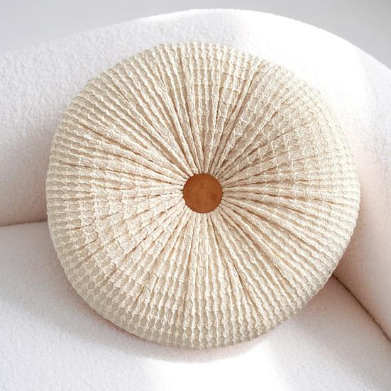 Декоративные подушки в европейском стиле, легкие, роскошные, однотонные, в форме колеса, круглый стул ручной работы, офисные подушки, диванная подушка, футон