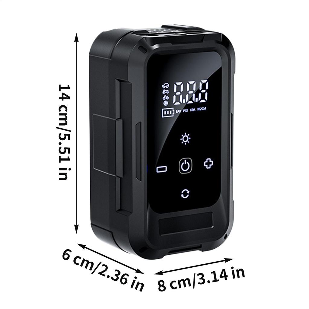 Портативный воздушный компрессор Беспроводной насос для накачивания шин Автоматическое отключение Насос для кемпинга Уход за мотоциклом Гараж Дом Ежедневные поездки