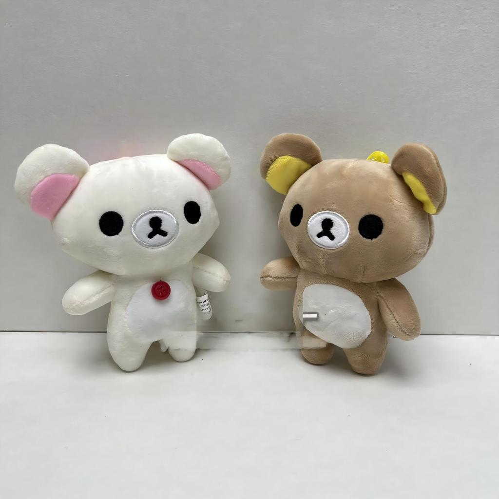 Горячие Милые Брелоки-Плюшевые Медведи Rilakkuma Korilakkuma Кавайные Коричневый Белый Медведь Набивные Куклы Маскоты Маленькие Подвески День Рождения Прочные Подарки