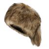Меховая русская шапка с опущенными ушами животного, взрослая, пушистая, енот, зимняя, для холодной погоды, авиатор, искусственный мех, маленькая, для игры в снег, новая, коричневая шапка, уши, шапка, женская,