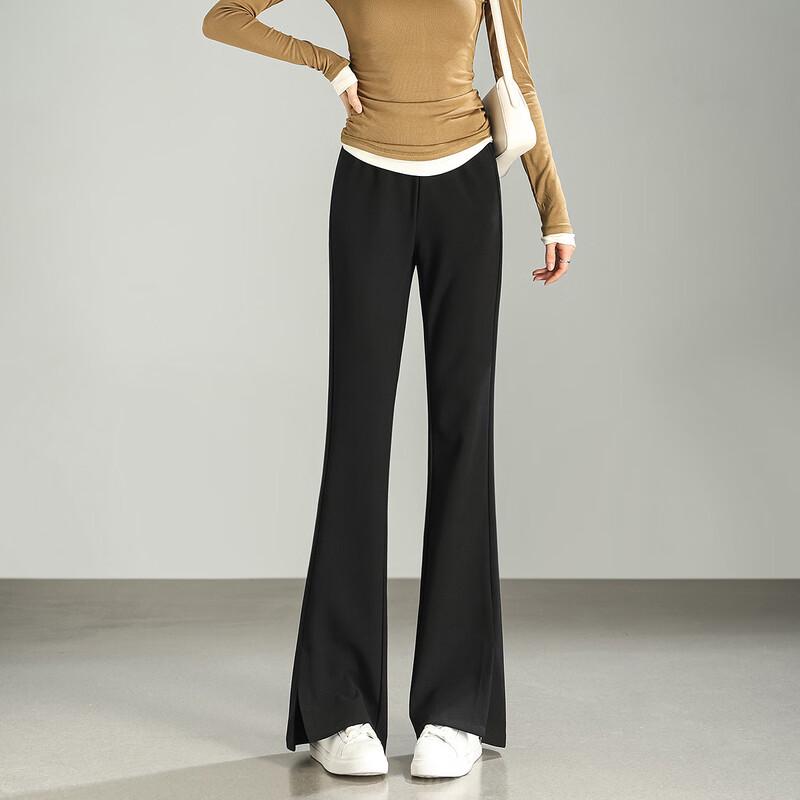 Demana Women's Autumn Slim Fit Slit Micro-Flare Casual Pants
