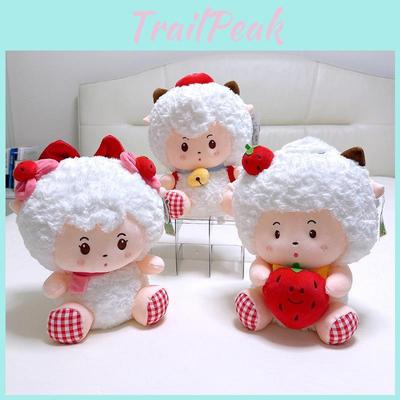 Приятная плюшевая игрушка Коза и Большой Большой Волк с дизайном клубники для декора детской комнаты