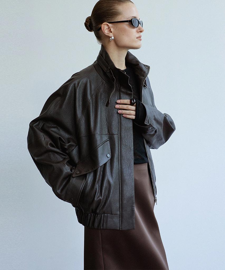 VERDEMAR Buckle-Collar Oversized Jacket