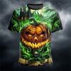 Halloween Horror Pumpkin 3D Printed Fashionable Men's T-shirt 2025 New Daily Outdoor Sports Party Quick Drying Breathable Street Clothing