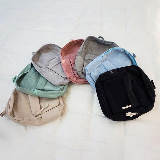 Однотонный вельветовый рюкзак, противокражный тренировочный рюкзак с регулируемыми лямками, большой вместимости