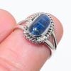 Натуральный голубой кианит, драгоценный камень, ручная работа, ювелирное изделие из стерлингового серебра 925 пробы, кольцо, размер 6 T9H02