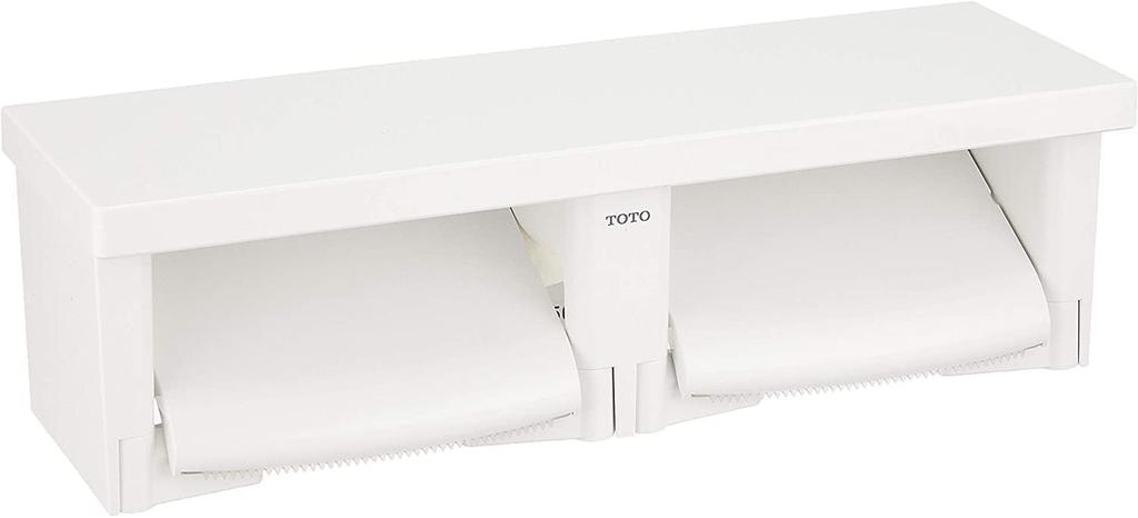 TOTO Double Towel Holder, Flat Shelf (Resin), White, YH650#NW1