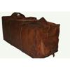 New Men's Brown Vintage Genuine Leather Goat Travel Luggage Duffle Gym Bags