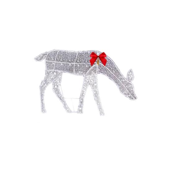 1 шт./3 шт. Металлические украшения в виде оленей, наружные статуи оленей со светодиодной подсветкой, легкая сборка, светящиеся украшения в виде оленей для газона, сада, двора