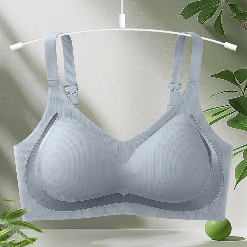 Cloud seamless underwear women pull up support soft support gather anti-sagging fixed cup close pair of breasts beautiful back bra women