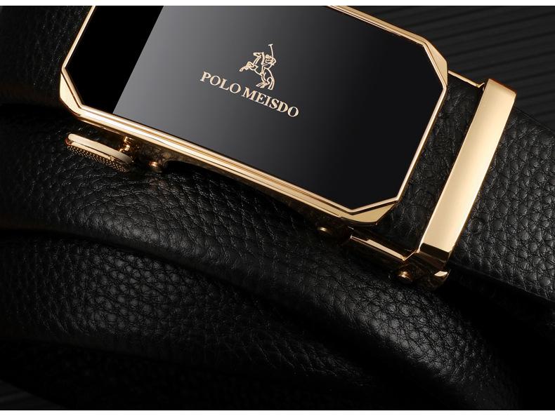 Мужской ремень из натуральной кожи Paul с автоматической пряжкой - Роскошный бренд, верхний слой коровьей кожи