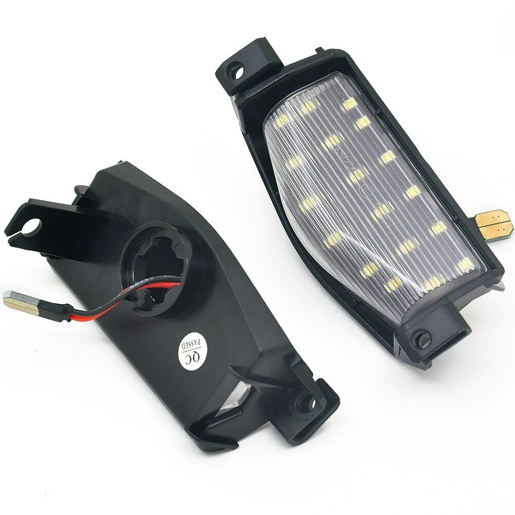 2 шт. автомобильные светодиодные фонари номерного знака, лампа заднего номера для Mazda3 09-13 Mazda 2 11-13 без ошибок Canbus 18smd, белые автоаксессуары