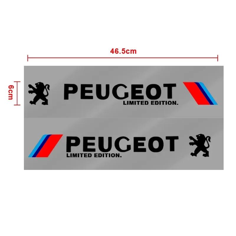 For Peugeot 2pc Car Side Door 3D Sticker Badge Decal Decoration Auto Accessories For Peugeot 206 308 307 208 207 3008 2008 508 4