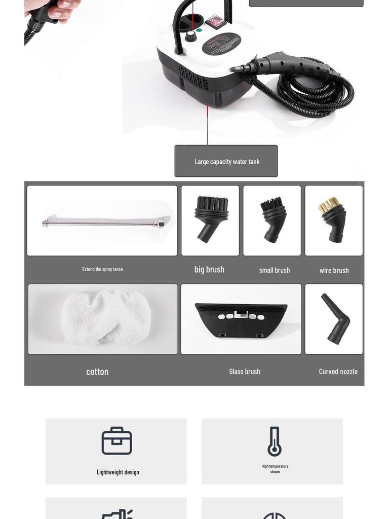 High-Pressure Steam Cleaner for A/C, Kitchen Grease, and Bathroom - Best Seller