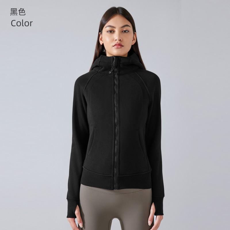 Womens Thick Warm Hooded Jacket Outdoor Fitness Yoga Running Sportswear Winter Active Wear DJ028