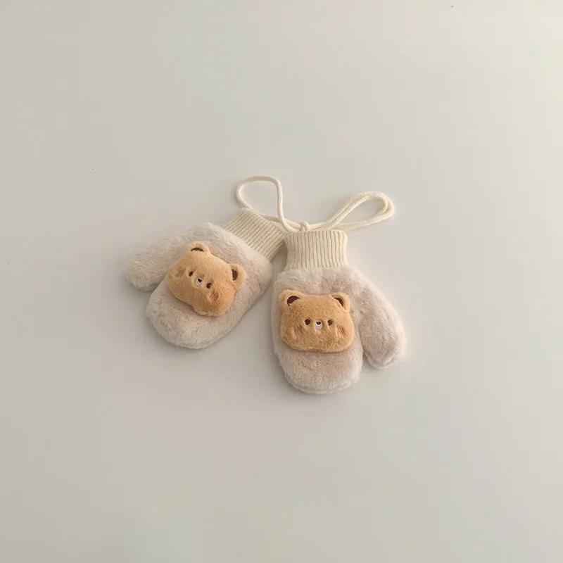1-4 Years Old Cartoon Bear Rabbit Baby Mittens Winter Warm Kids Baby Girl Gloves Children Cute Thick Gloves