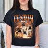 Custom Bulldog Mom Unisex T-Shirt Your Pictures Bulldog Dog Tee Black Navy Dark