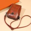 Retro Mini Crossbody Bag, Metal Decor Mobile Phone Bag, Multi Layer Shoulder Purse For Women
