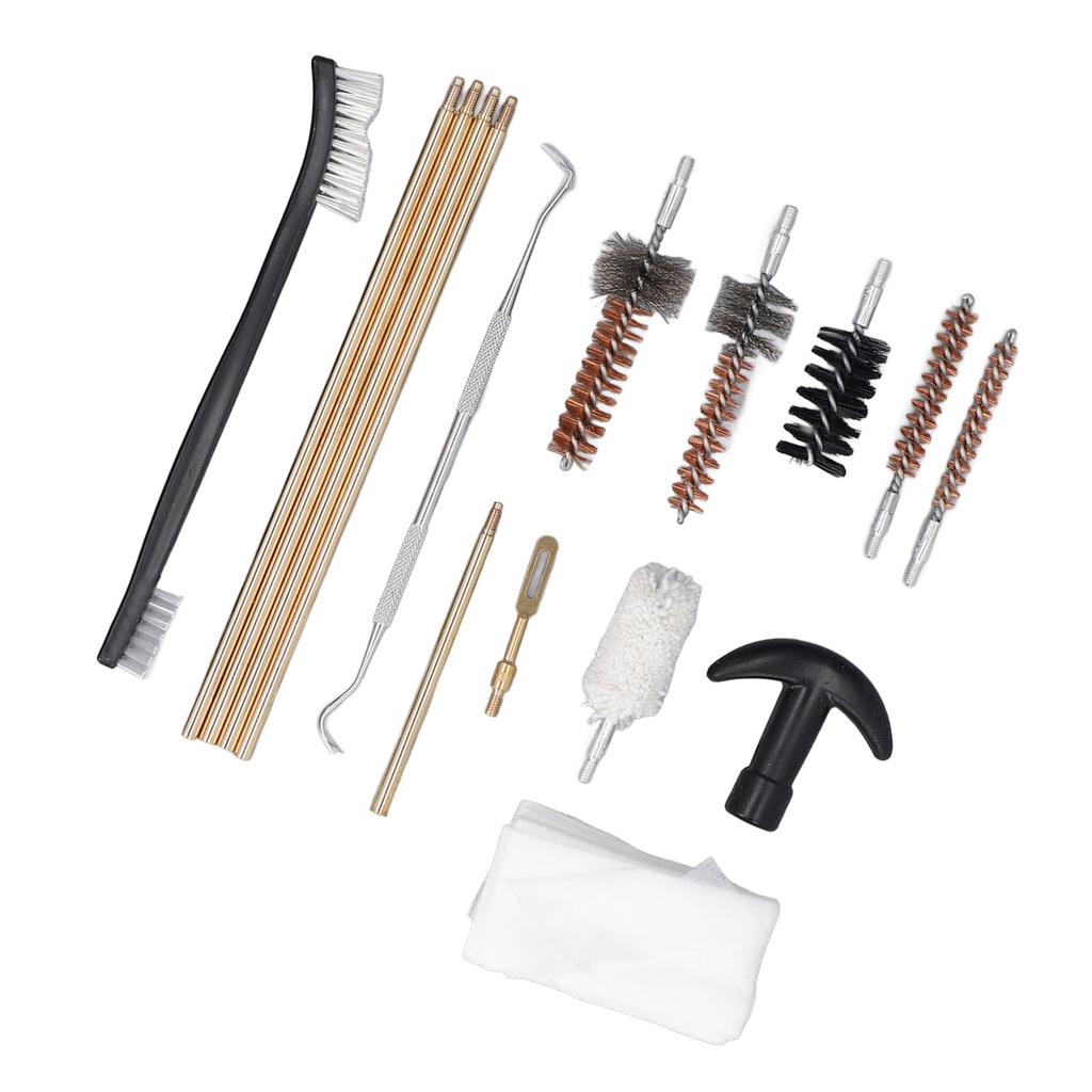 15PCS Barrel Cleaner Rod Kit Copper Hunting Shooting Supplies Cleaning Kit with Carrying Case