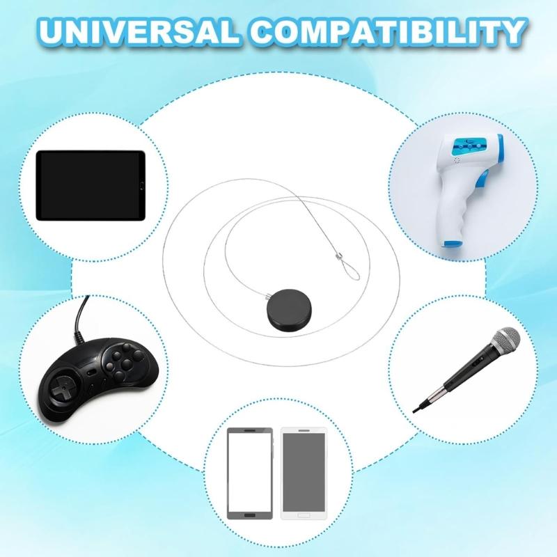 Retractable Remote Organizers Universals Adhesive Backing Fit TV Controllers Reusable Pad for Home Office Use