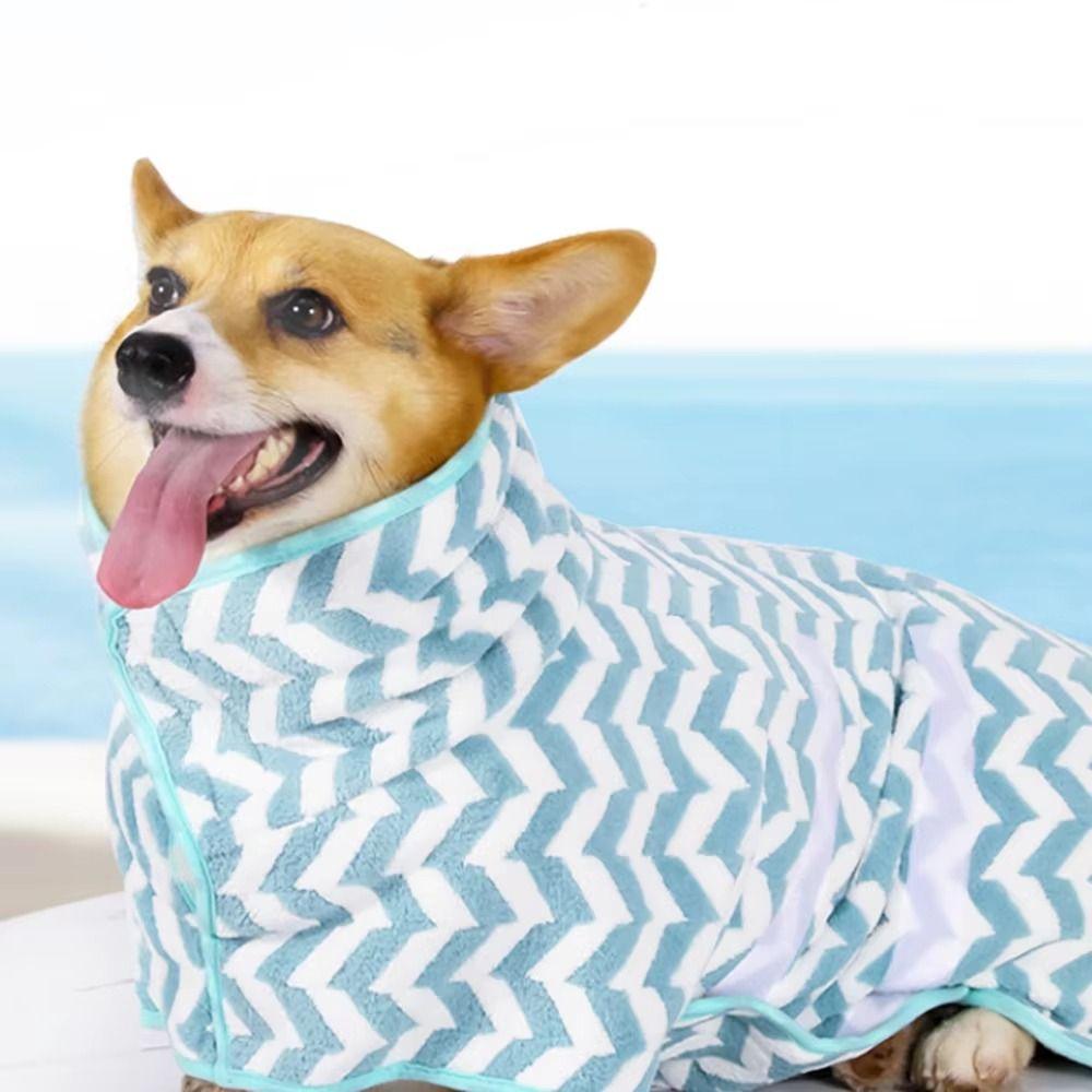 Keeping Warm Pet Absorbent Towel Microfibre Dog Drying Coats Dog Bath Robe For Dogs Cats