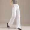 RAIN.CUN Women's Premium Linen Drawstring Wide-Leg Pants