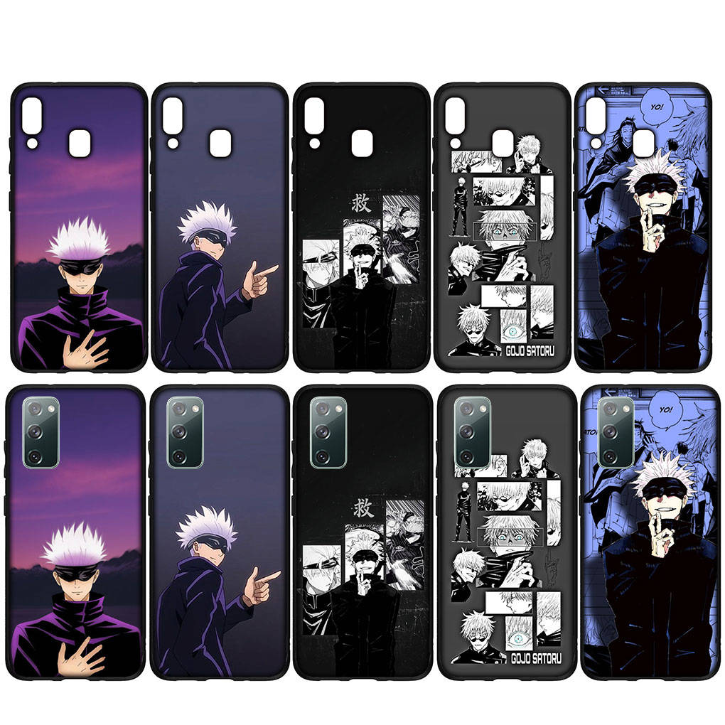 Чехол для телефона iPhone 15 14 Xiaomi Redmi Note 13 12 11 Pro Max X 8 7 9 XR Samsung Galaxy A15 S24 S23 Huawei OPPO A38 Jujutsu Anime Kaisen Gojo Satoru