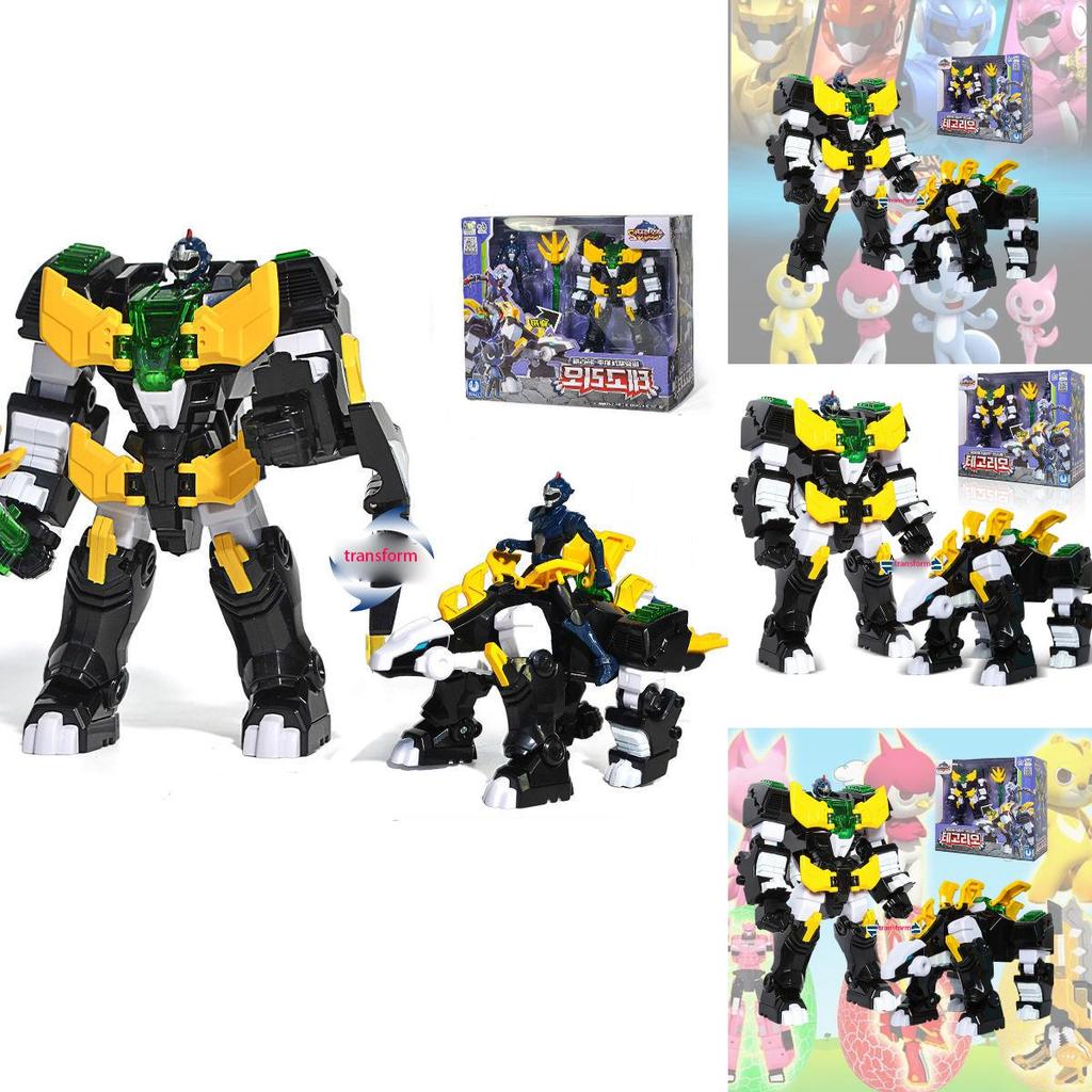 Mini Special Forces Super Dinosaur Power 2 Beast King Power 4 Transforming Mech Armor Children's Toy Abs Material