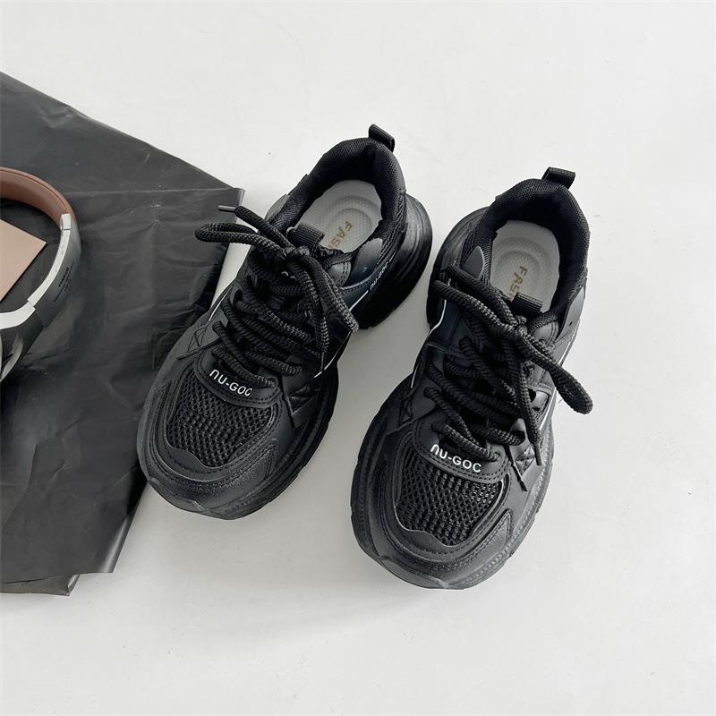 Fashion Trend Shows Feet, Small Platform Dad Shoes, Women's 2025 New Spring and Autumn Lightweight Height Increase Versatile Sports Shoes