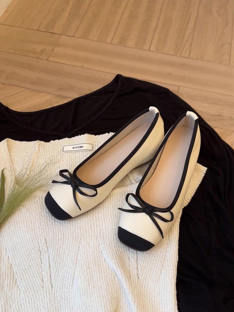 Виноградная мать Хуэйчжоу женская обувь серебристые туфли-лодочки женские летние Сяосянфэн полуподнос балетки бант французская повседневная обувь