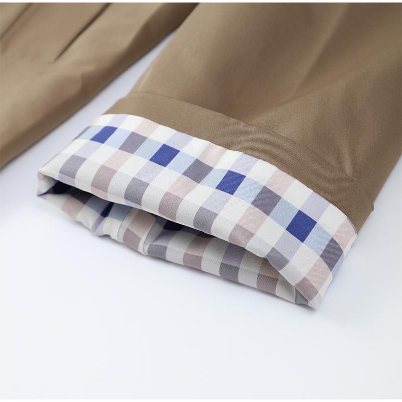 Подкладка из клетчатой ткани, однобортный лацкан с карманом, женские длинные рукава, универсальные длинные пальто, осеннее шикарное уличное пальто