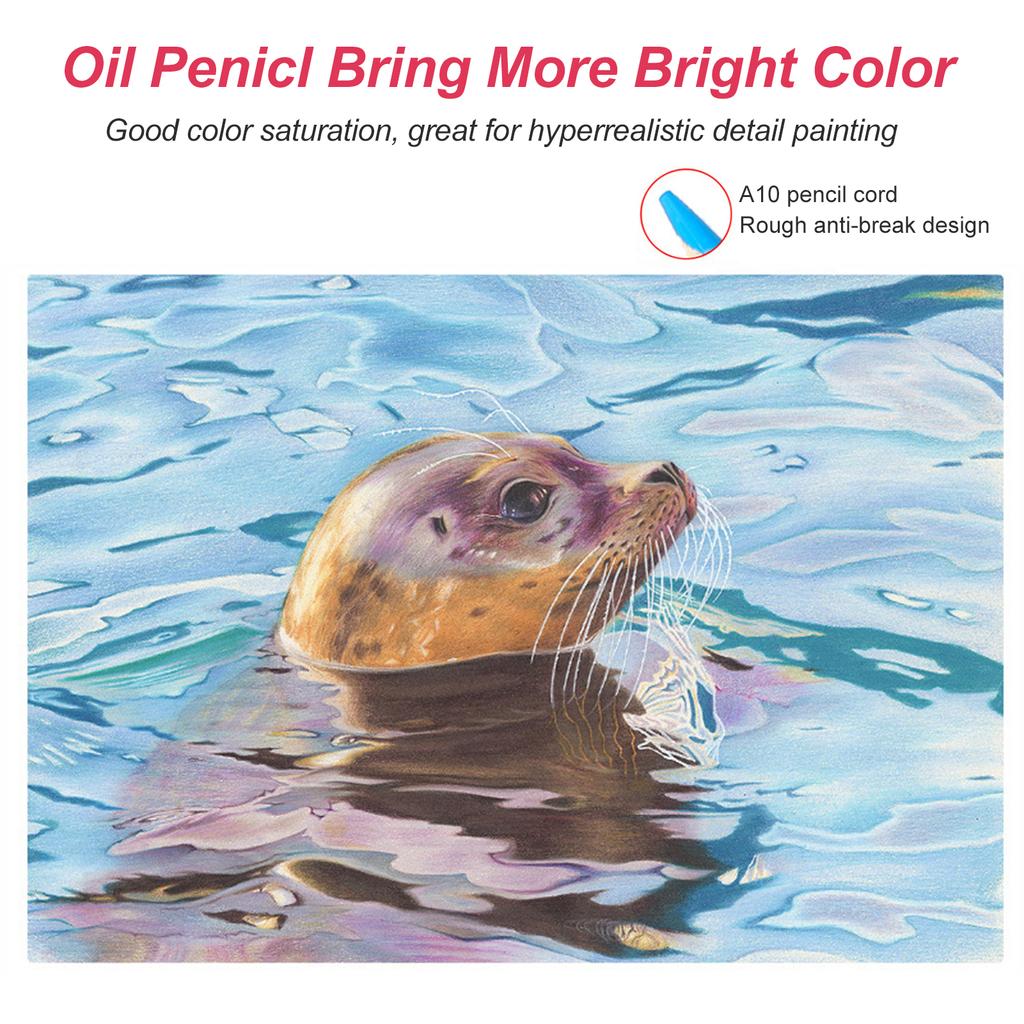 Набор цветных карандашей H&B 72 цвета, предварительно заточенные цветные карандаши для эскизов, художественные принадлежности для студентов, взрослых, художников