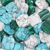 10 шт. 12x14 мм Квадратный Натуральный Камень Кабошон Бирюзовый Кабошон с Черной Линией Для DIY Ручной Работы Шарм Кольцо Серьги Подарочные Аксессуары