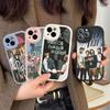Чехол для телефона P-Pierce The V-Veil Band для iPhone 16 15 14 13 12 11 Pro Max Plus 16E Мягкая кожаная крышка